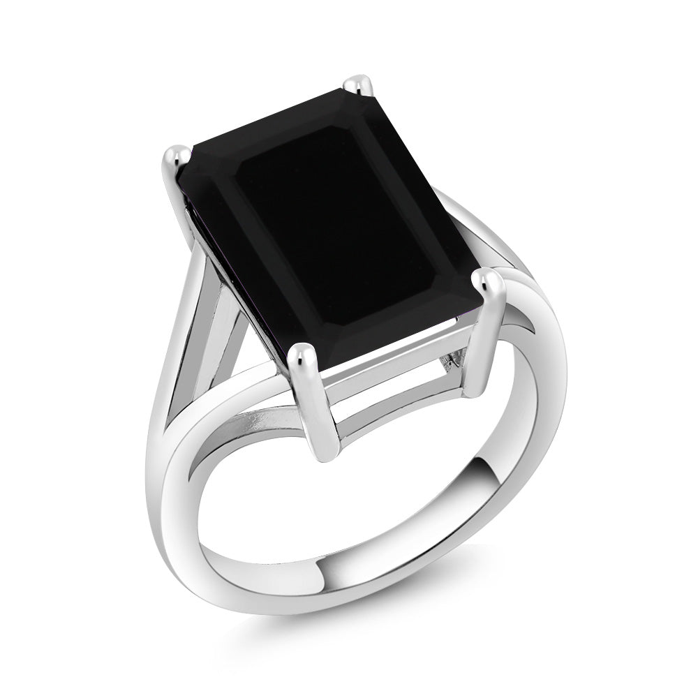 Onyx_8_Ring in 925 Sterling Silver