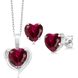 Pendant Earrings Set in 925 Sterling Silver