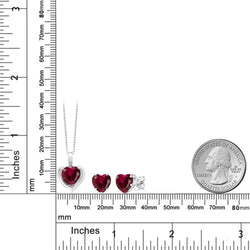 Pendant Earrings Set in 925 Sterling Silver