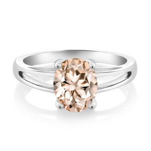 Peach Morganite_5_Ring in 925 Sterling Silver