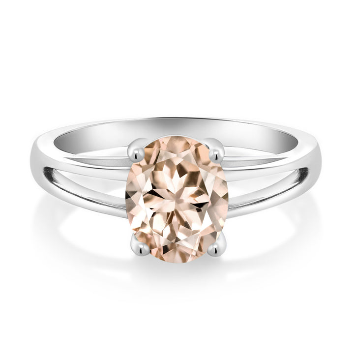 Peach Morganite_5_Ring in 925 Sterling Silver