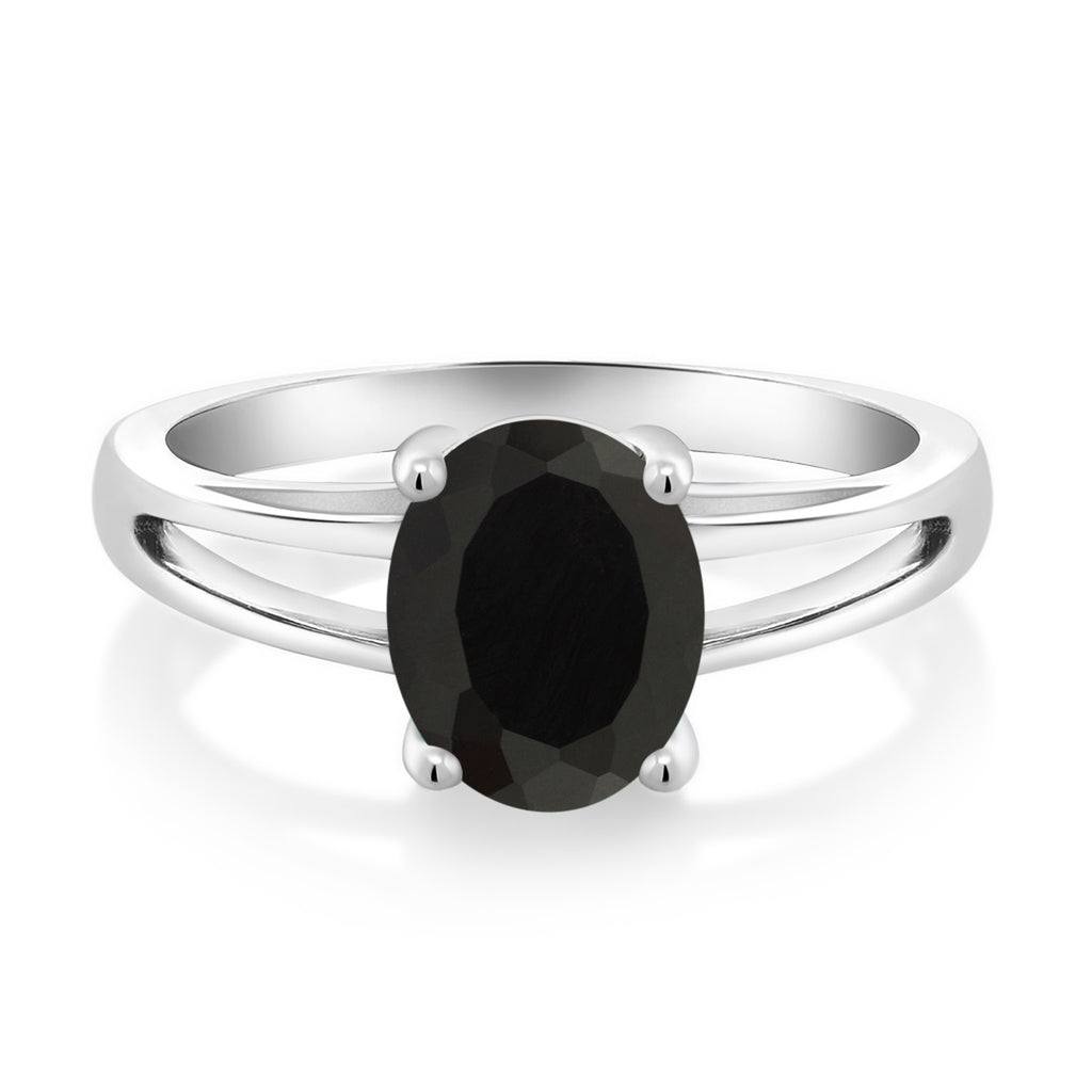 Black Onyx_9_Ring in 925 Sterling Silver