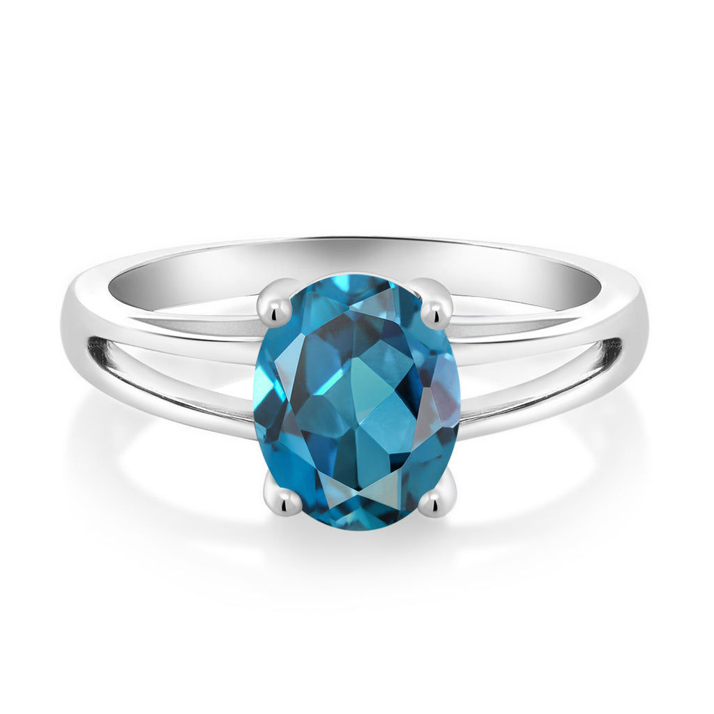 London Blue Topaz_6_Ring in 925 Sterling Silver