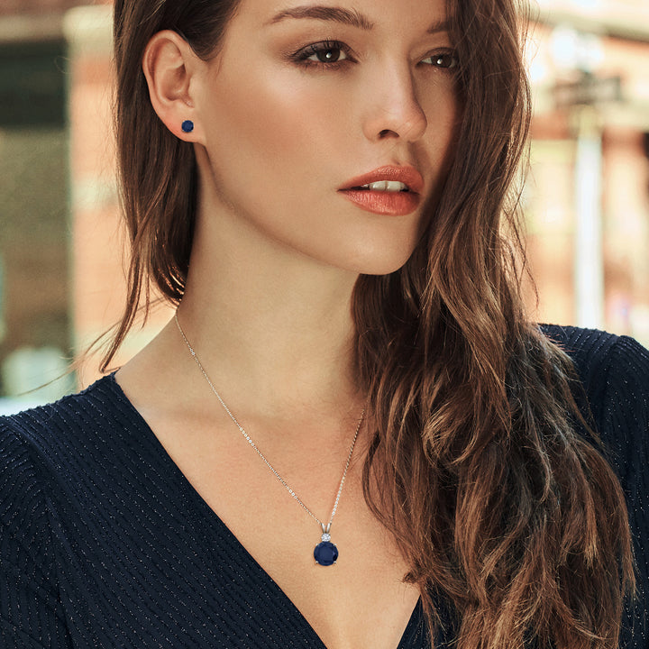 Pendant Earrings Set in 925 Sterling Silver