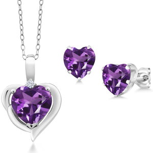 Pendant Earrings Set in 925 Sterling Silver