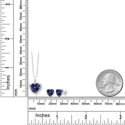 Pendant Earrings Set in 925 Sterling Silver