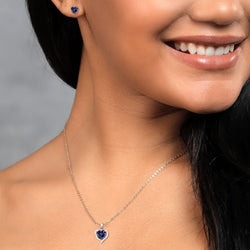 Pendant Earrings Set in 925 Sterling Silver