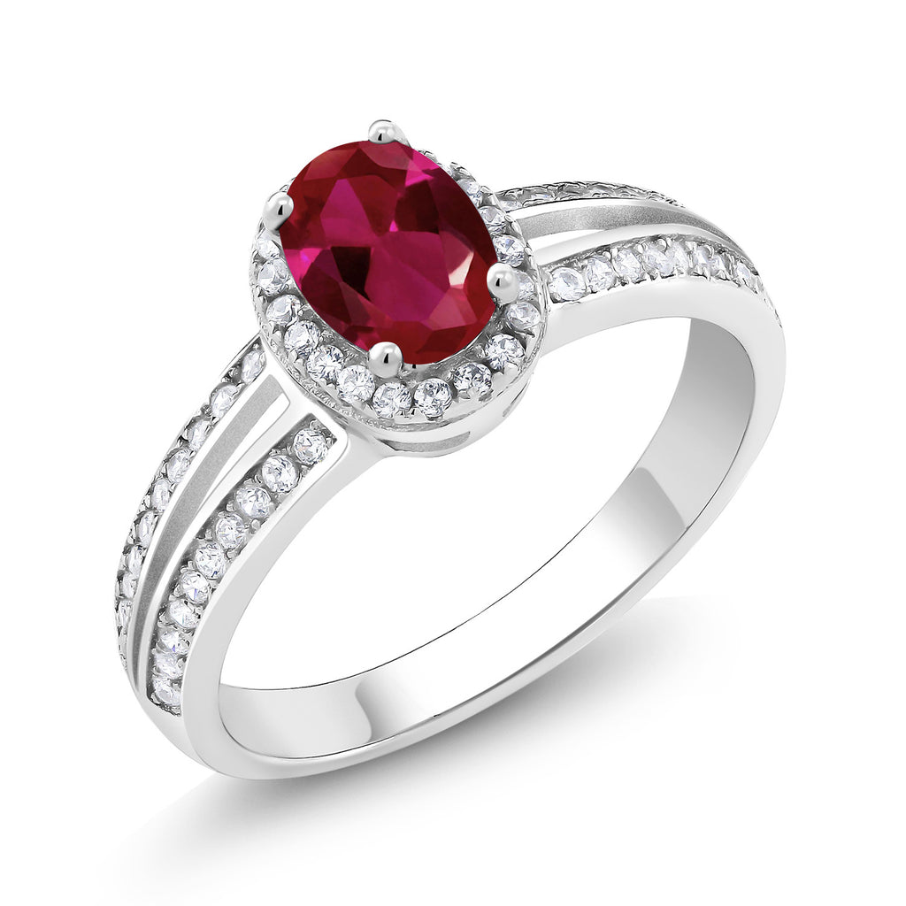 Created Ruby - July_9_Ring in 925 Sterling Silver