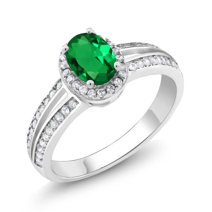Nano Emerald - May_5_Ring in 925 Sterling Silver