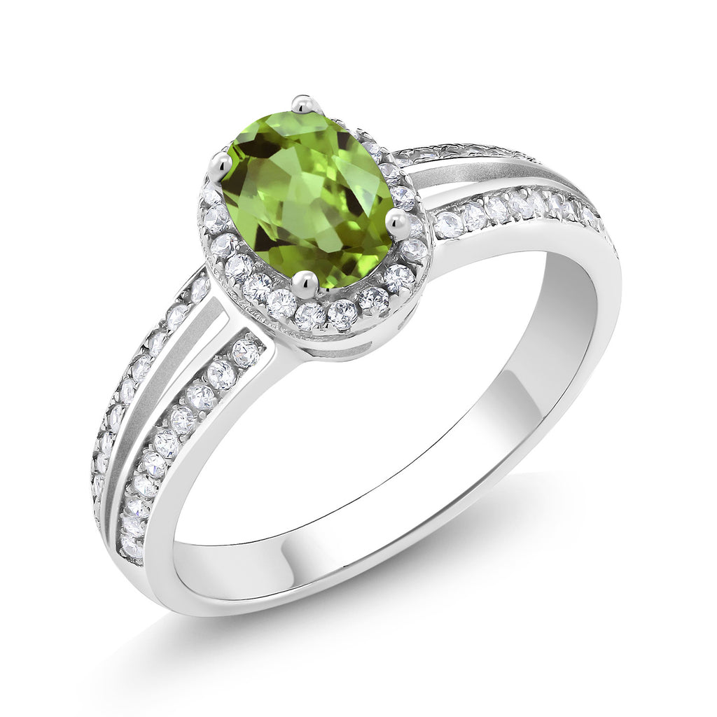 Peridot - August_8_Ring in 925 Sterling Silver