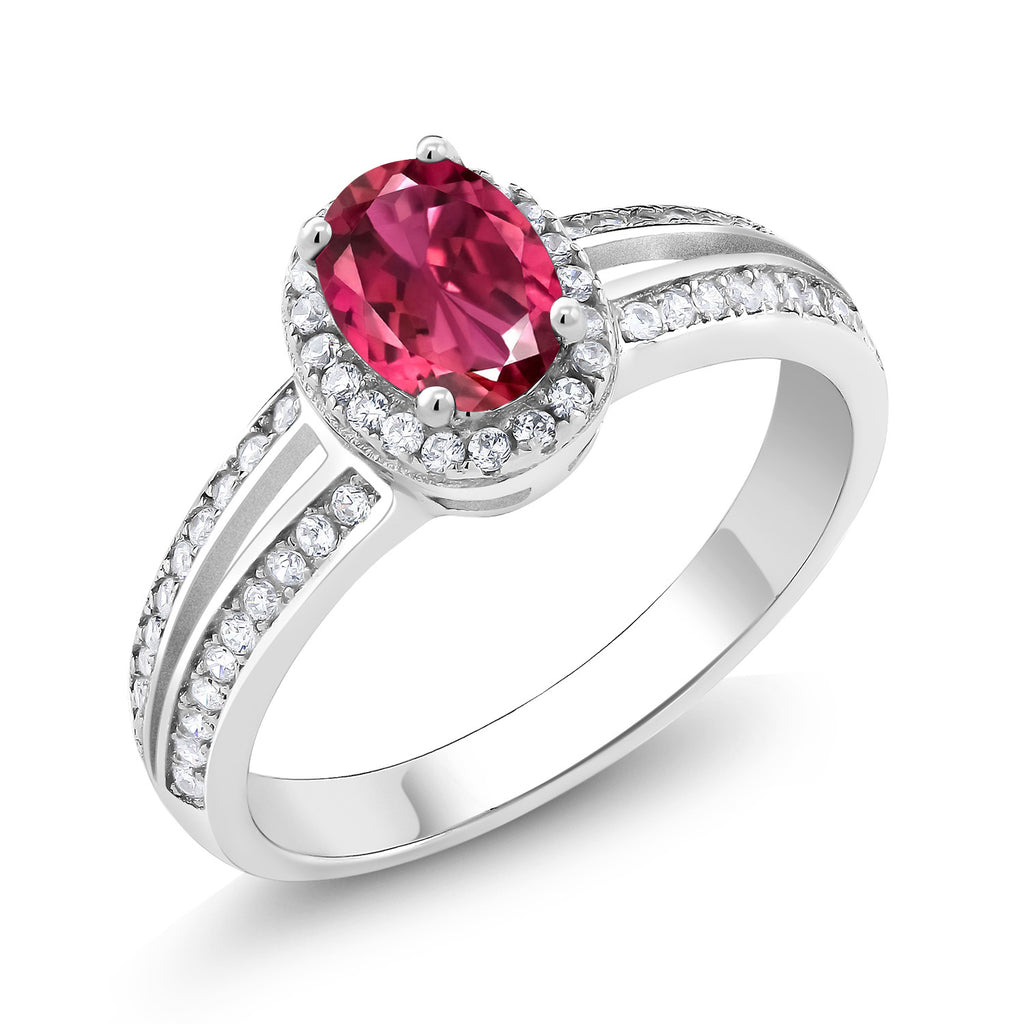 Pink Tourmaline - October_8_Ring in 925 Sterling Silver