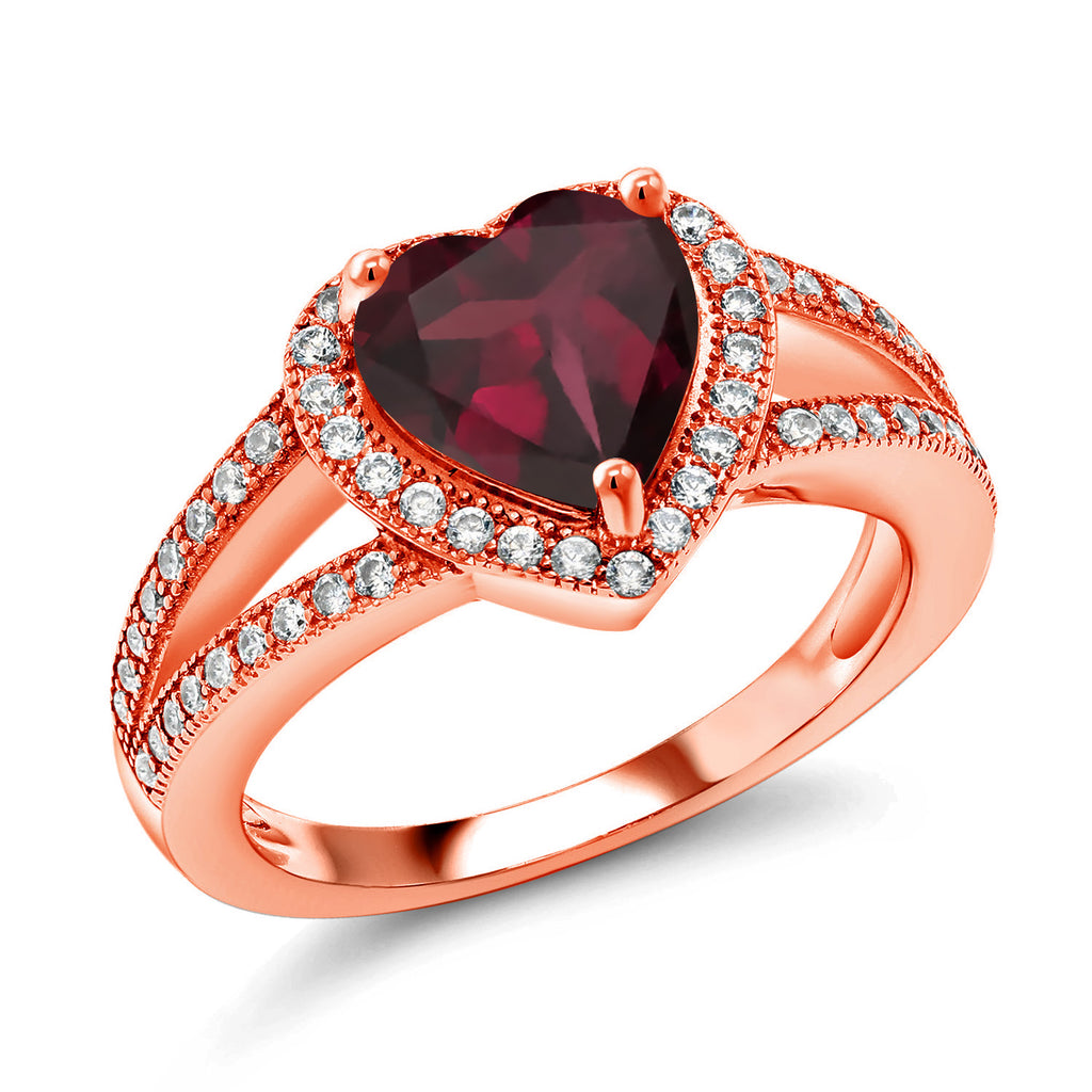 Rhodolite Garnet_6_Ring in 925 Rose Gold Plated Silver