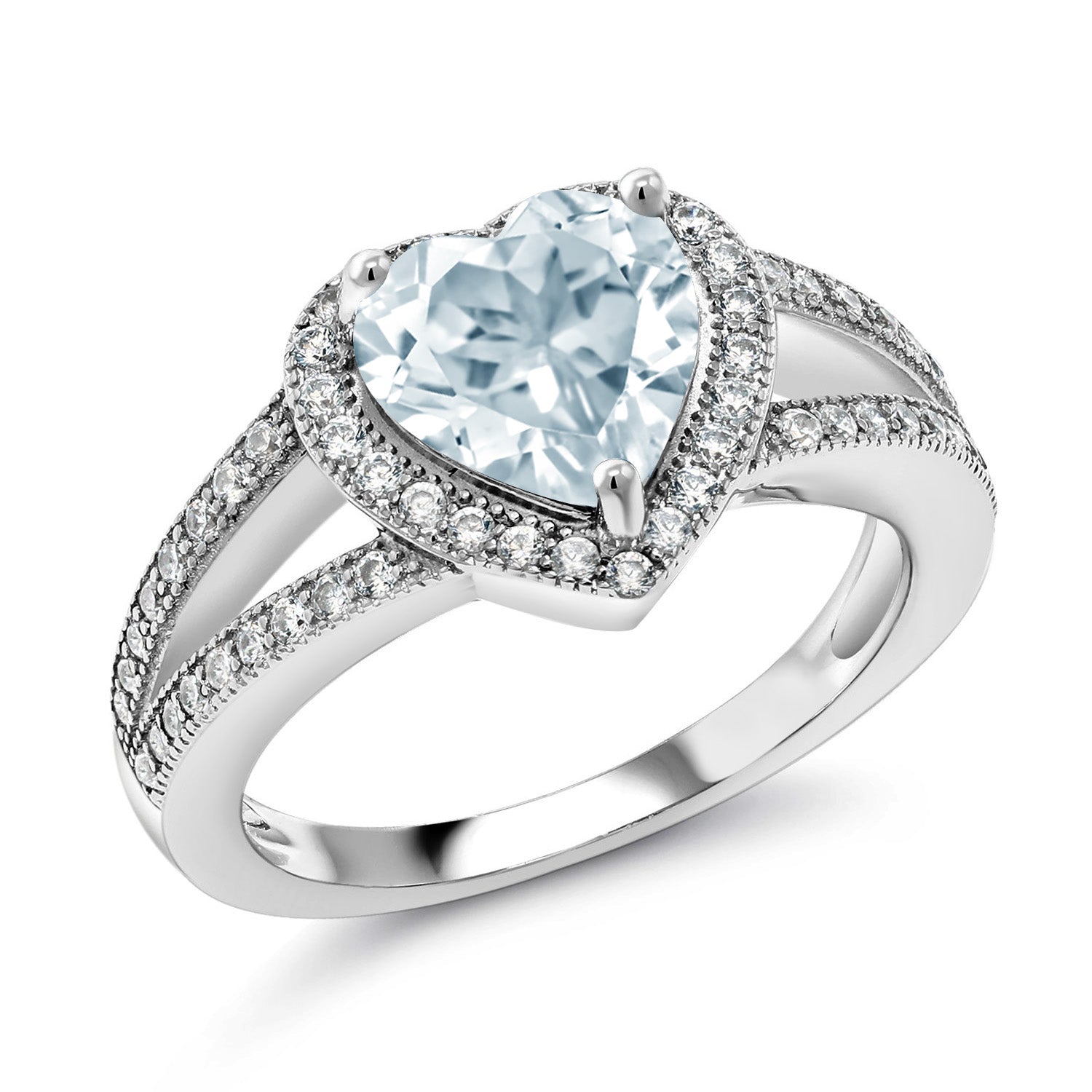 Sky Blue Topaz - November_7_Ring in 925 Sterling Silver