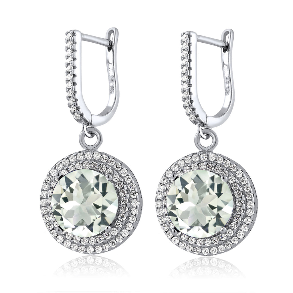 Prasiolite_Earrings in 925 Sterling Silver