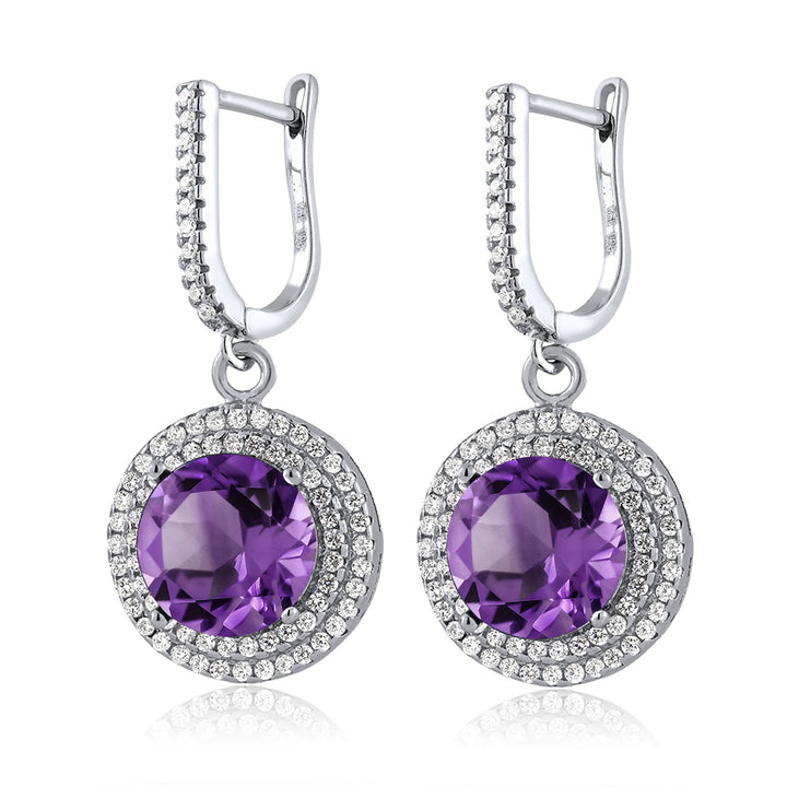 Amethyst - February_Earrings in 925 Sterling Silver