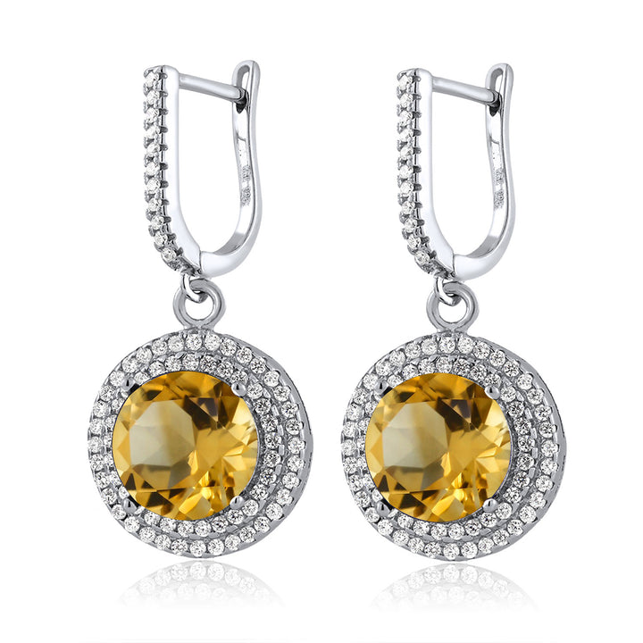 Citrine - November_Earrings in 925 Sterling Silver