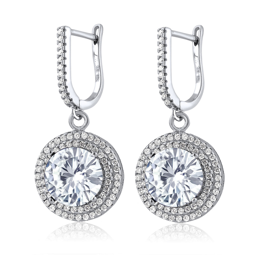 Near Colorless (GH) and White_Earrings in 925 Sterling Silver
