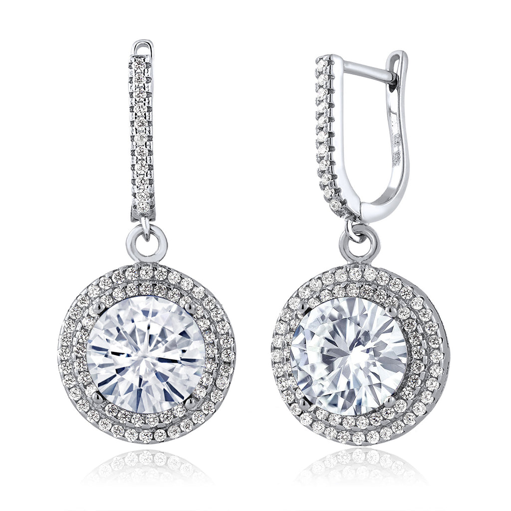 Near Colorless (GH) and White_Earrings in 925 Sterling Silver