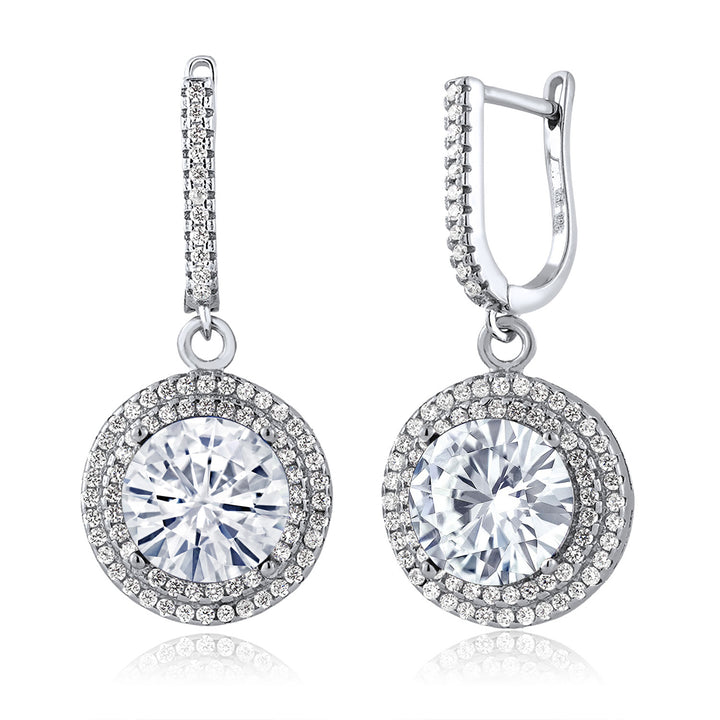 Near Colorless (GH) and White_Earrings in 925 Sterling Silver