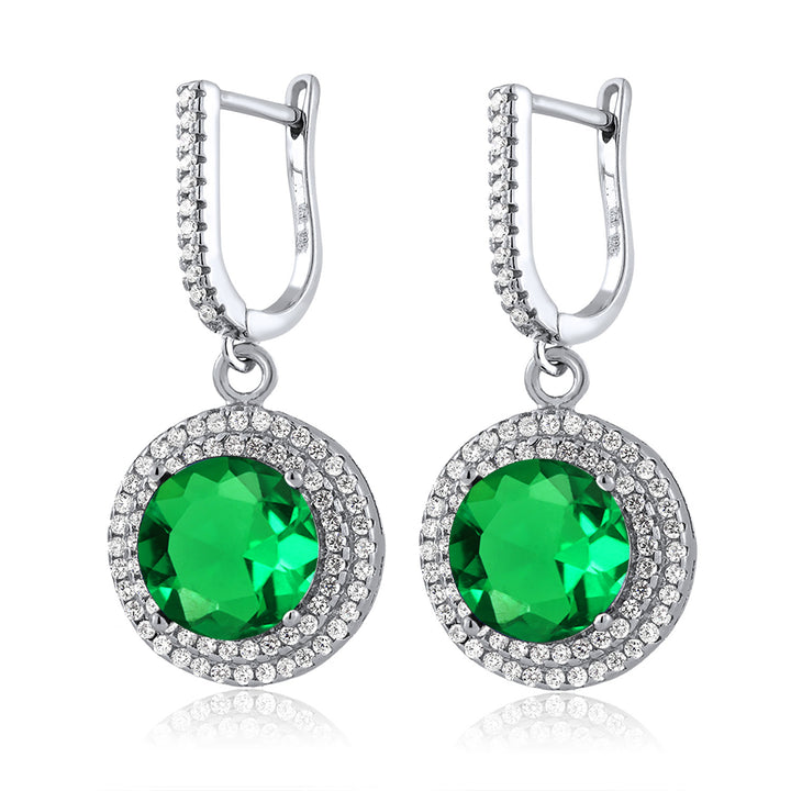 Nano Emerald - May_Earrings in 925 Sterling Silver