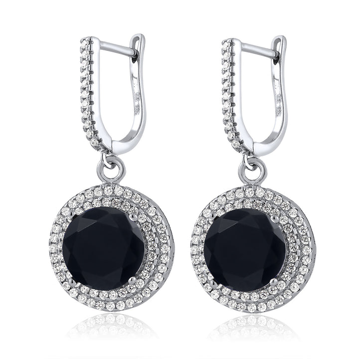 Onyx - December_Earrings in 925 Sterling Silver
