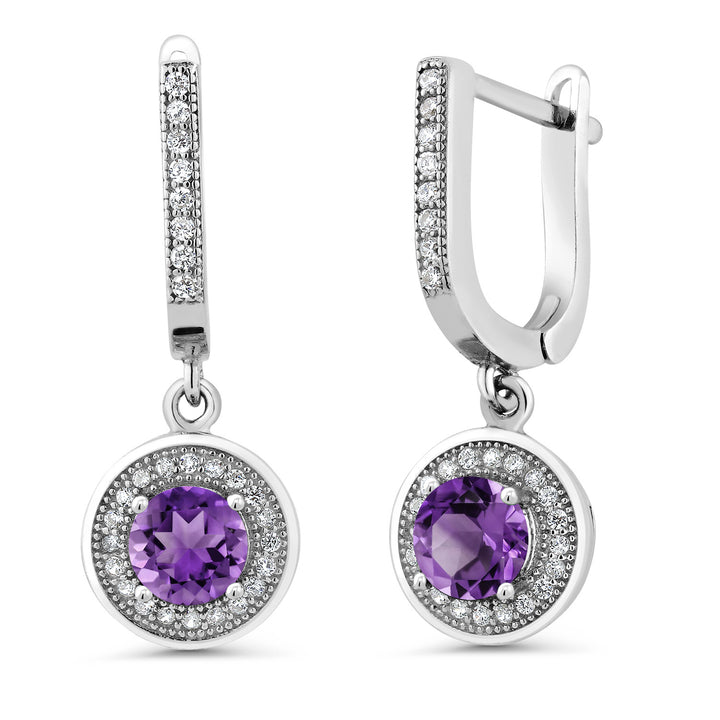 Amethyst - February_Earrings in 925 Sterling Silver