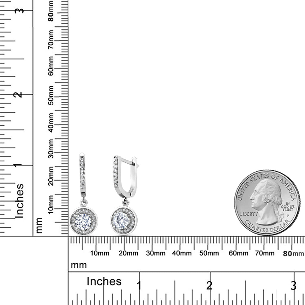 White Moissanite - April_Earrings in 925 Sterling Silver