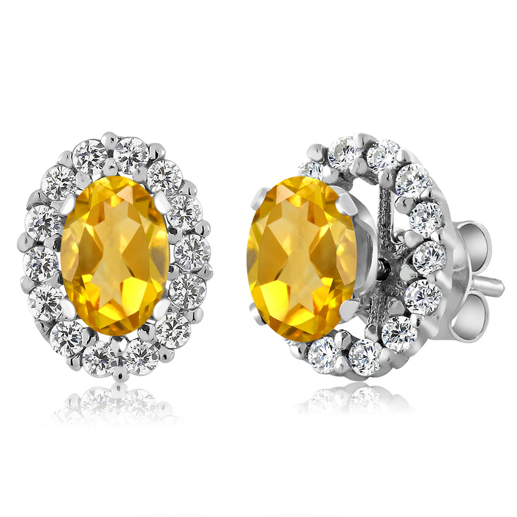 Citrine - November_Earrings in 925 Sterling Silver