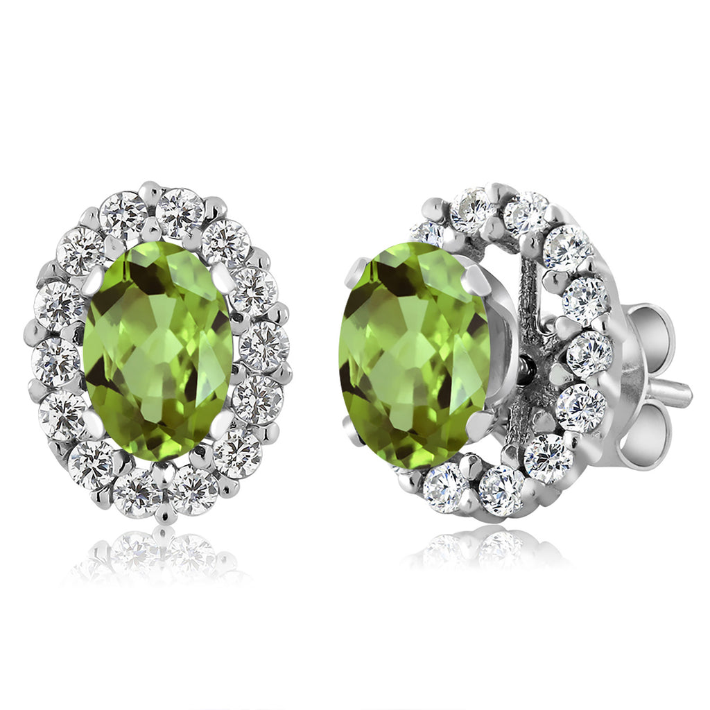 Peridot - August_Earrings in 925 Sterling Silver