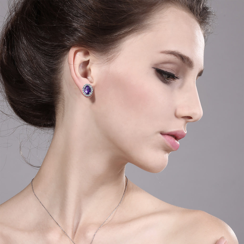 Amethyst - February_Earrings in 925 Sterling Silver