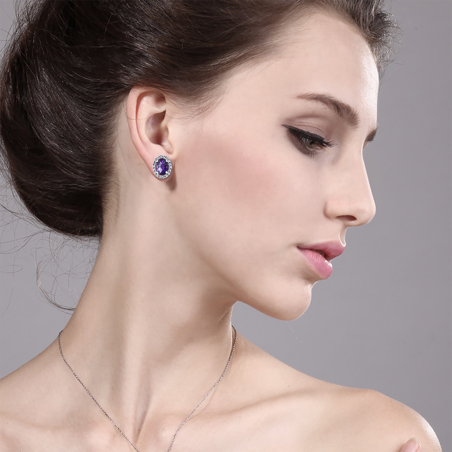 Amethyst - February_Earrings in 925 Sterling Silver