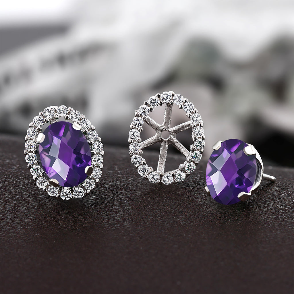 Amethyst - February_Earrings in 925 Sterling Silver