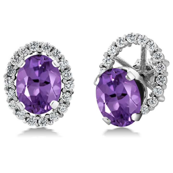 Amethyst - February_Earrings in 925 Sterling Silver