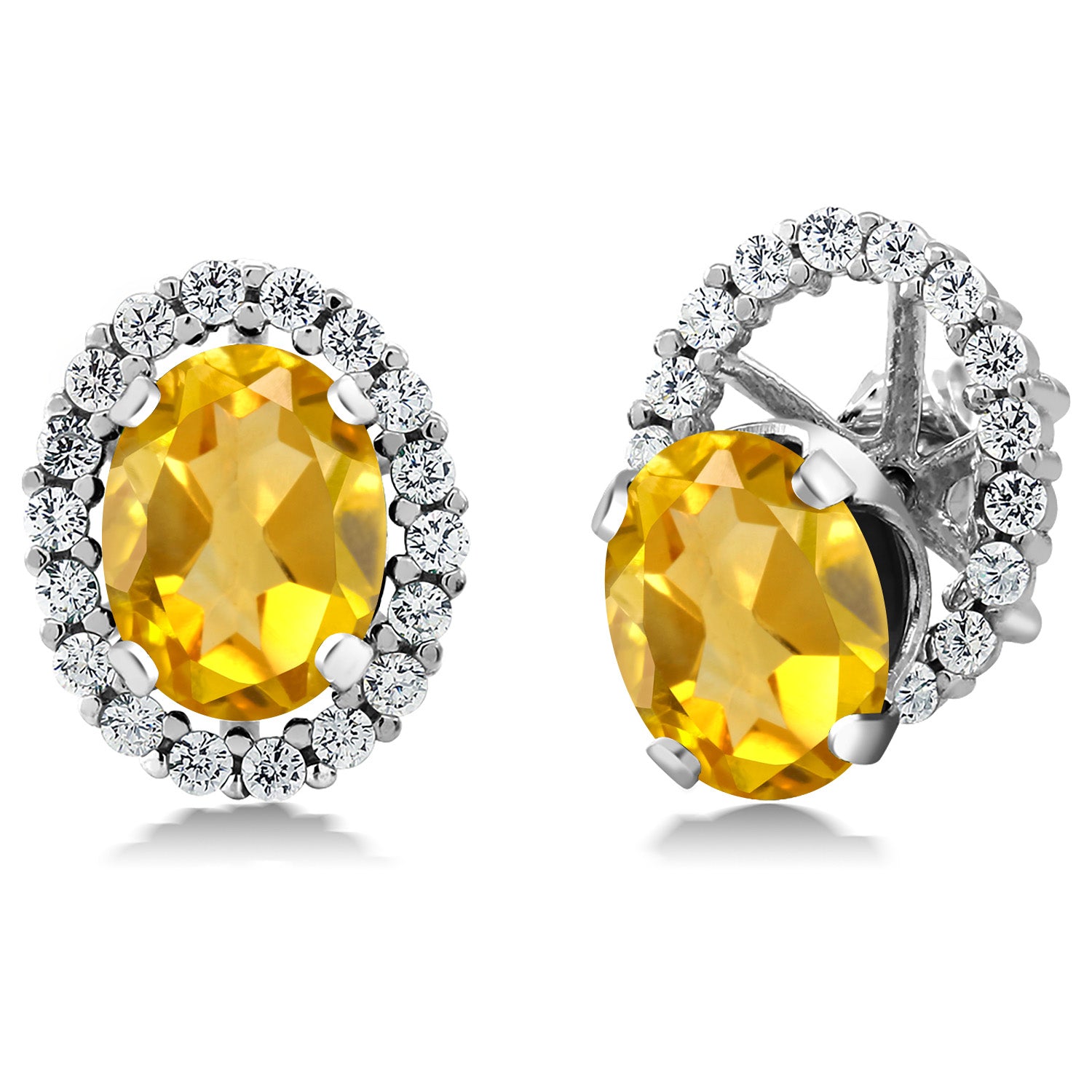 Citrine - November_Earrings in 925 Sterling Silver
