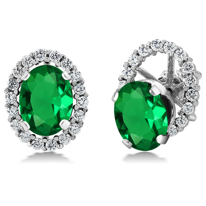 Nano Emerald - May_Earrings in 925 Sterling Silver