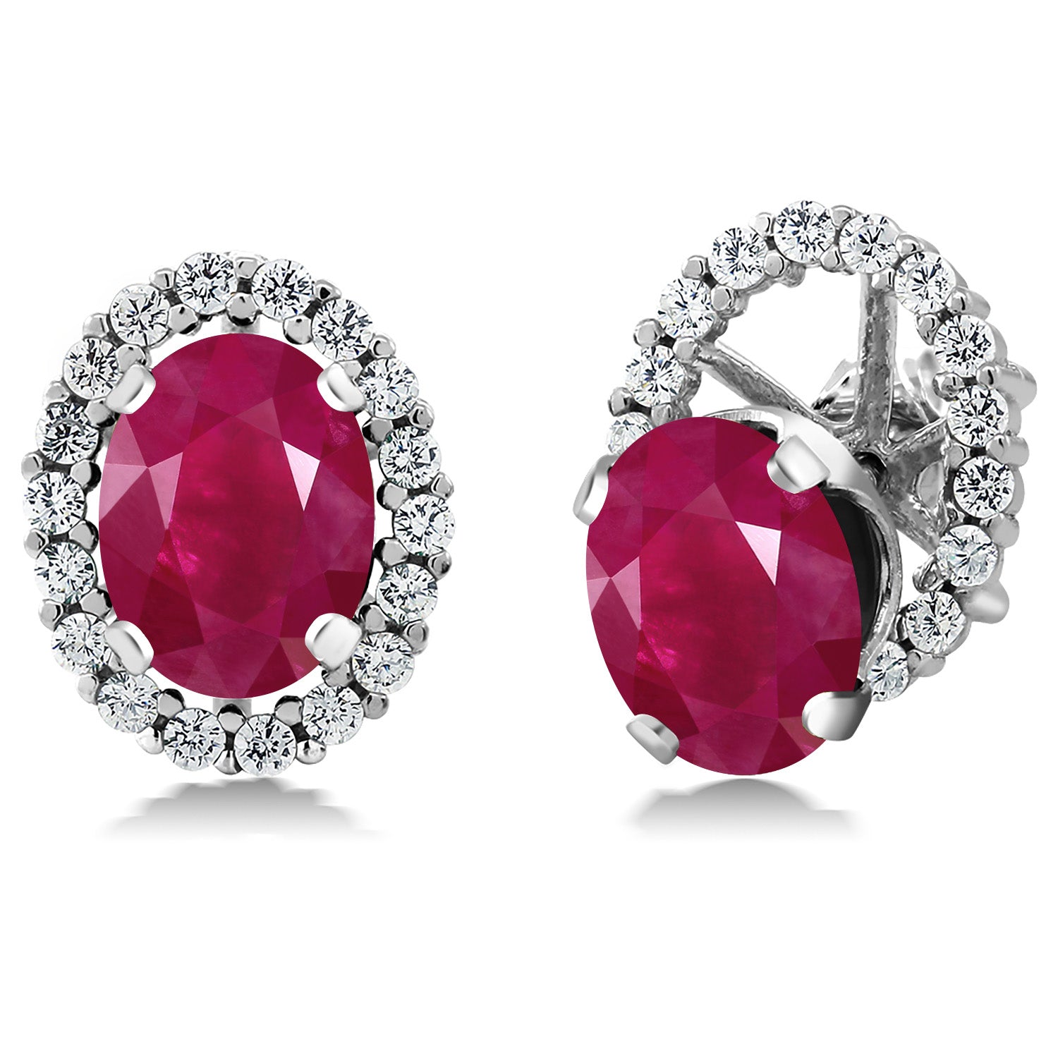 Ruby - July_Earrings in 925 Sterling Silver
