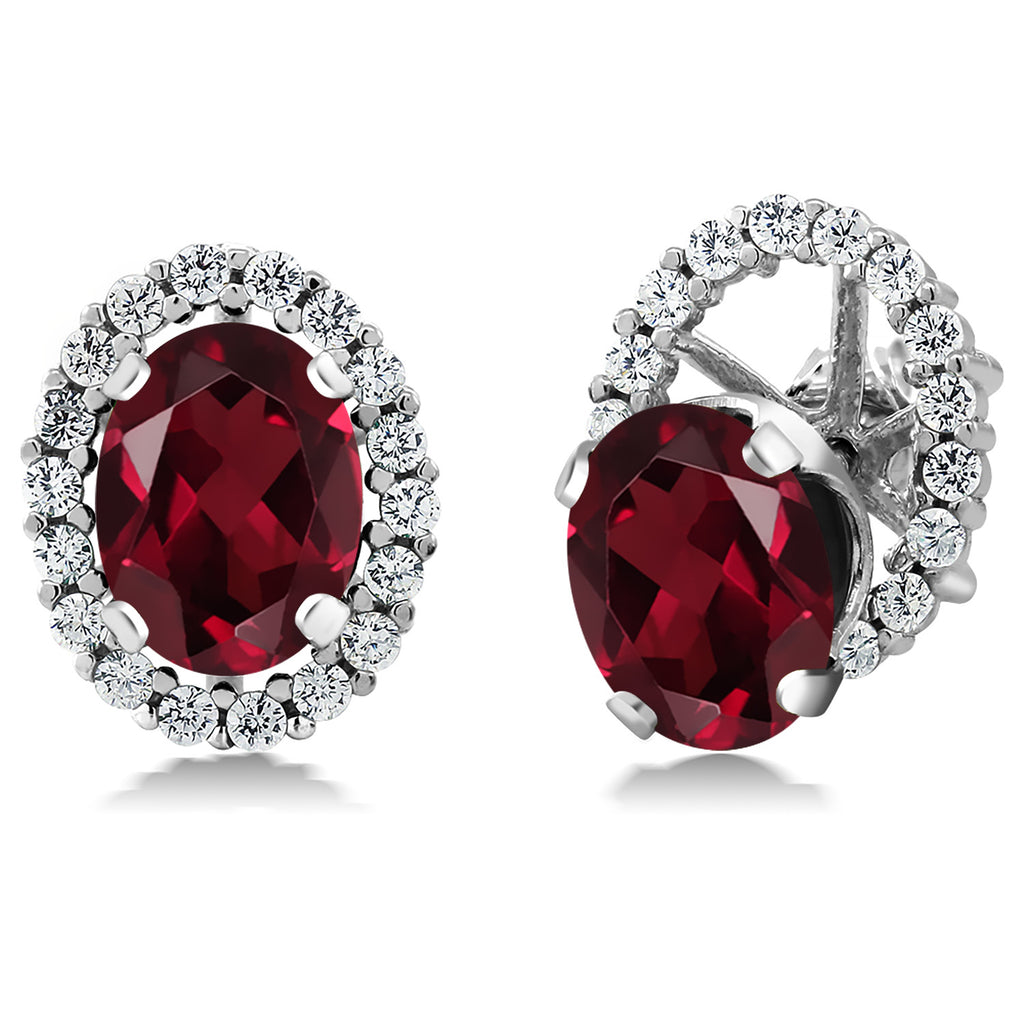 Rhodolite Garnet - January_Earrings in 925 Sterling Silver