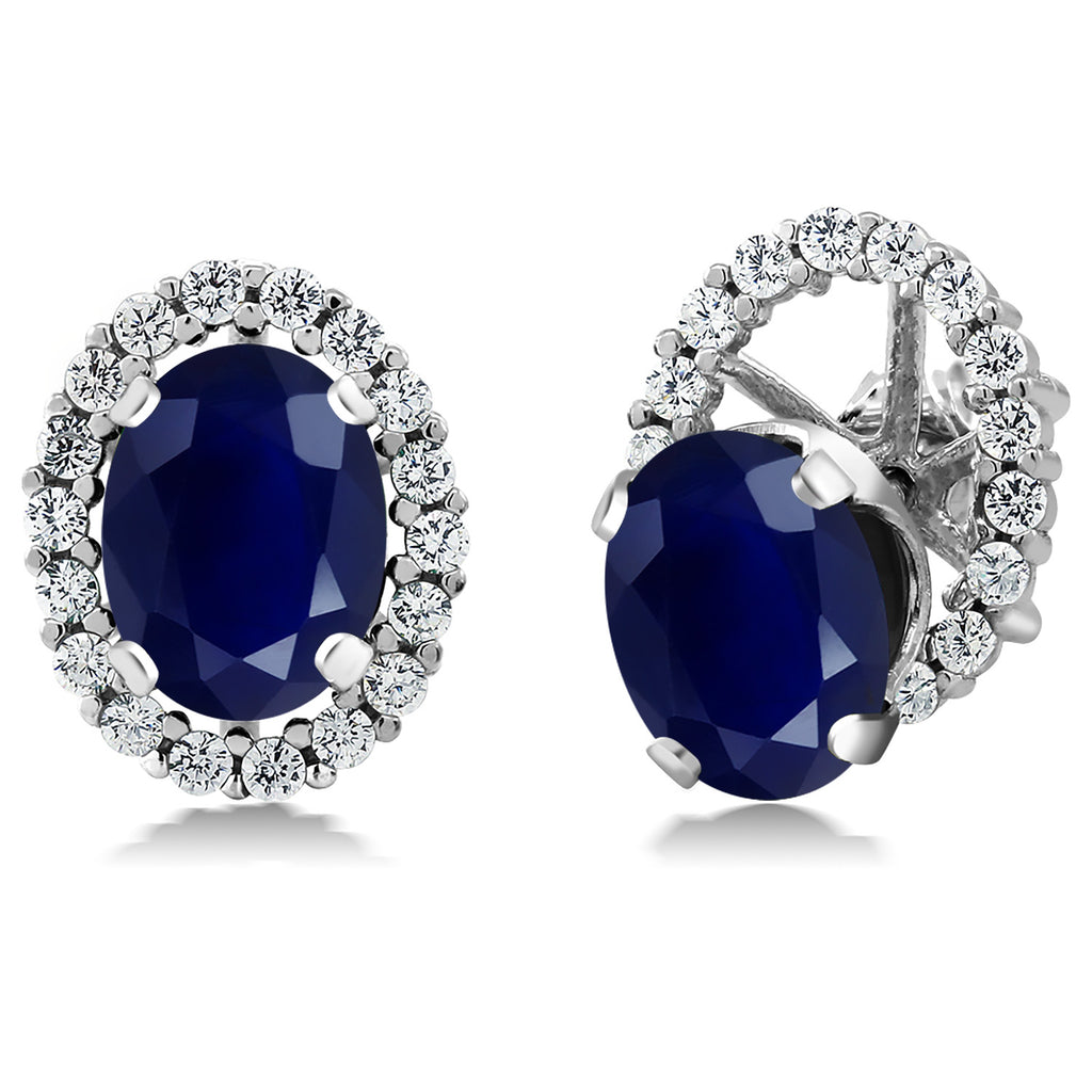 Blue Sapphire - September_Earrings in 925 Sterling Silver