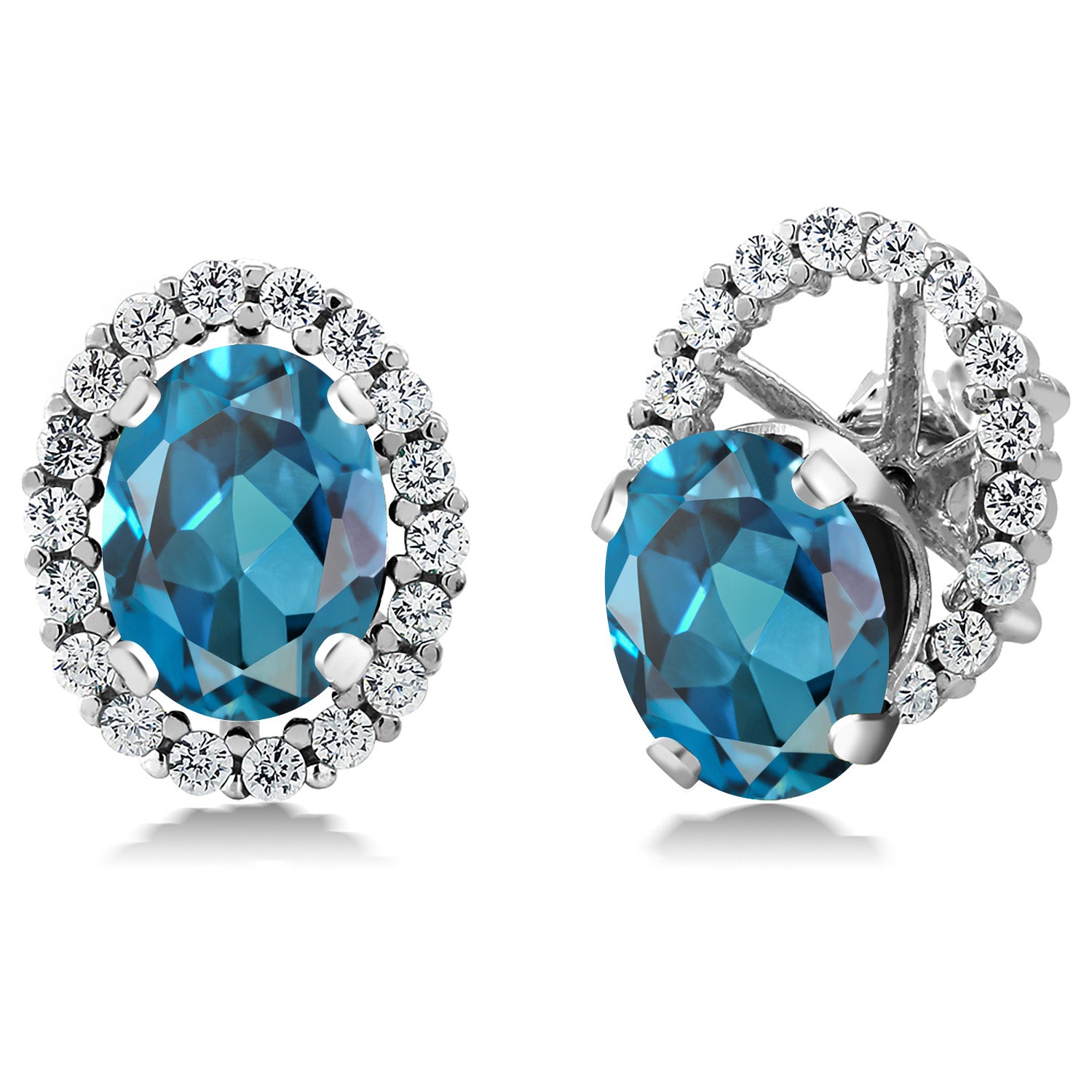London Blue Topaz - November_Earrings in 925 Sterling Silver