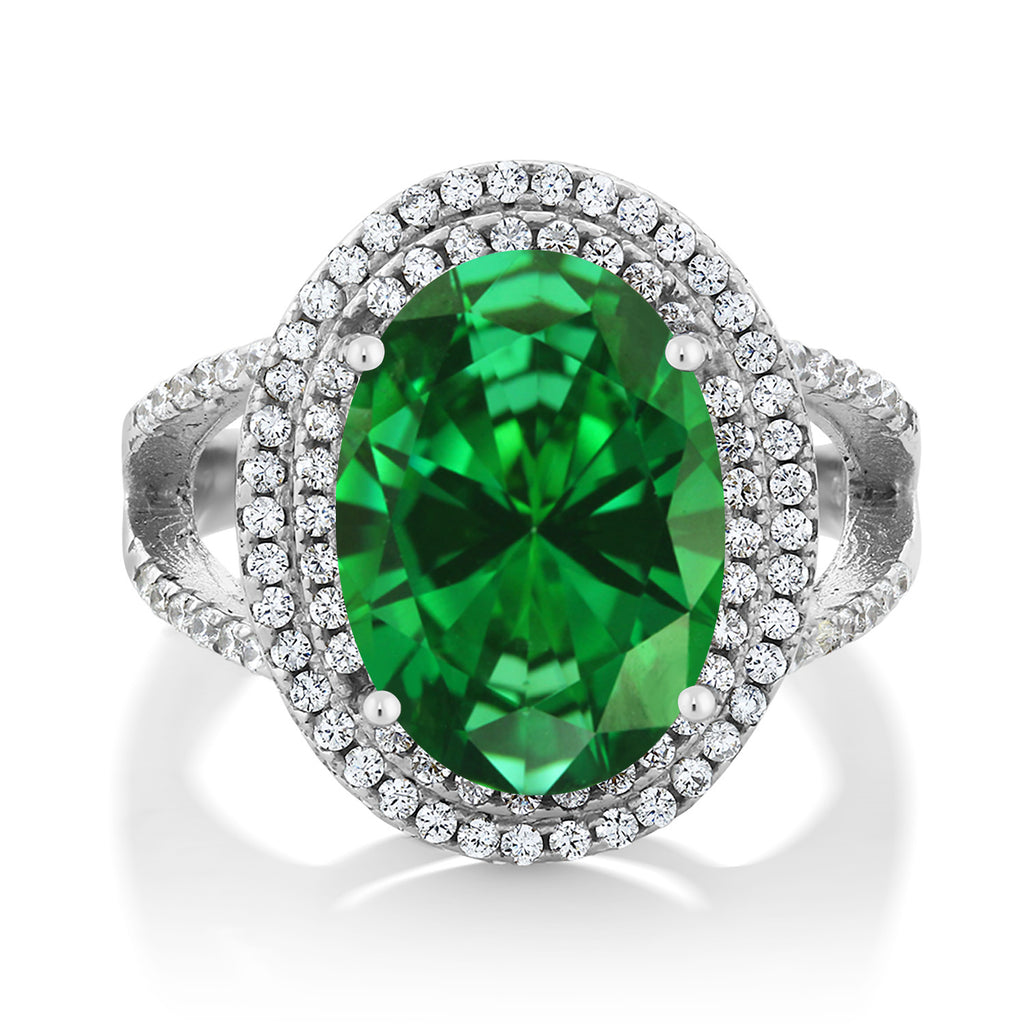 Created Emerald_8_Ring in 925 Sterling Silver