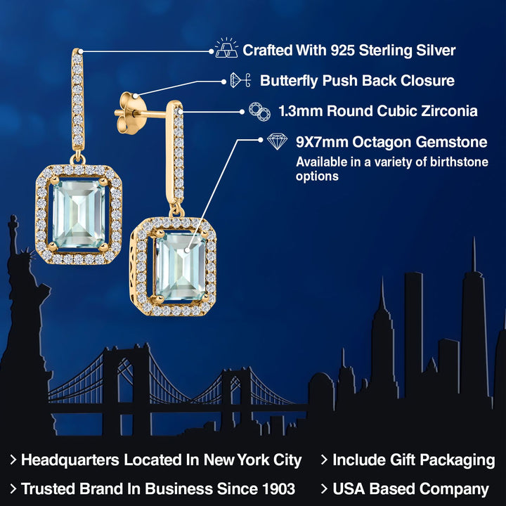 Earrings in 925 Yellow Gold Plated Silver