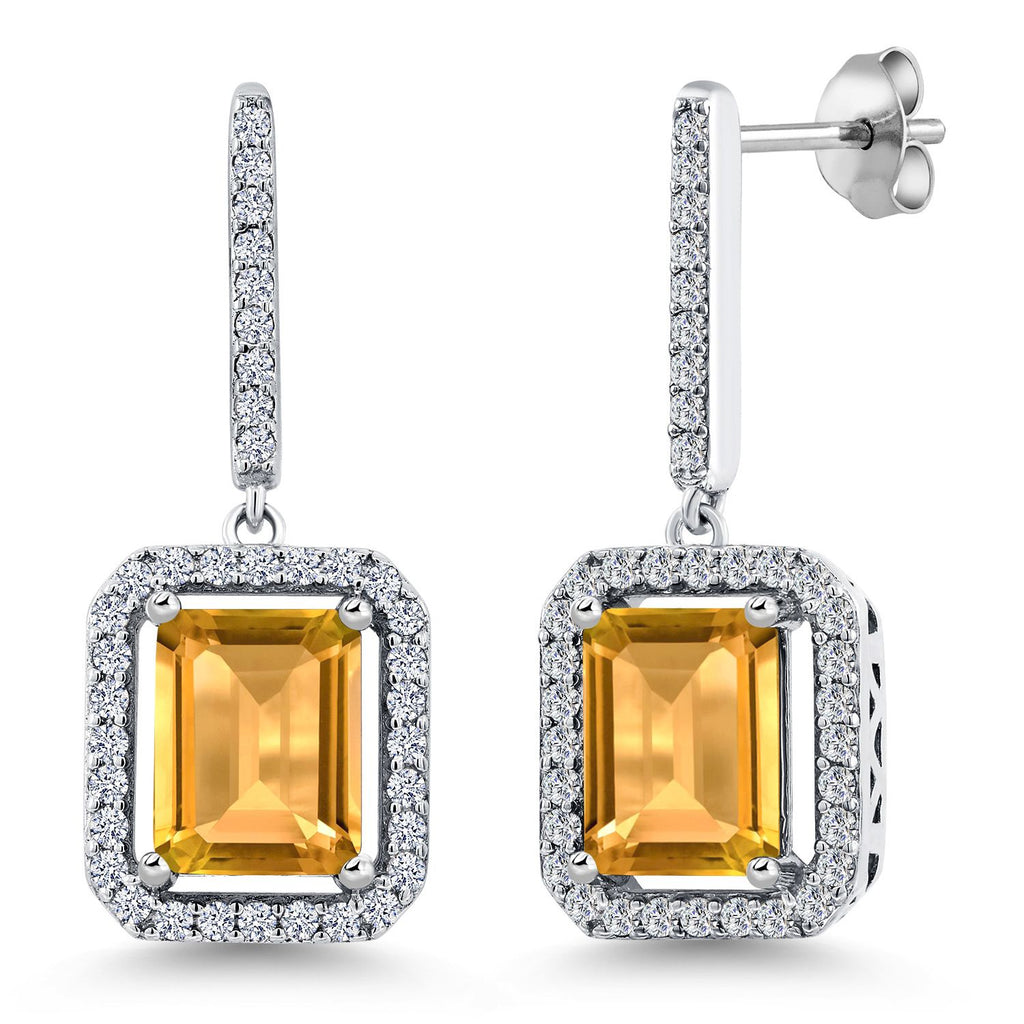 Citrine - November_Earrings in 925 Sterling Silver