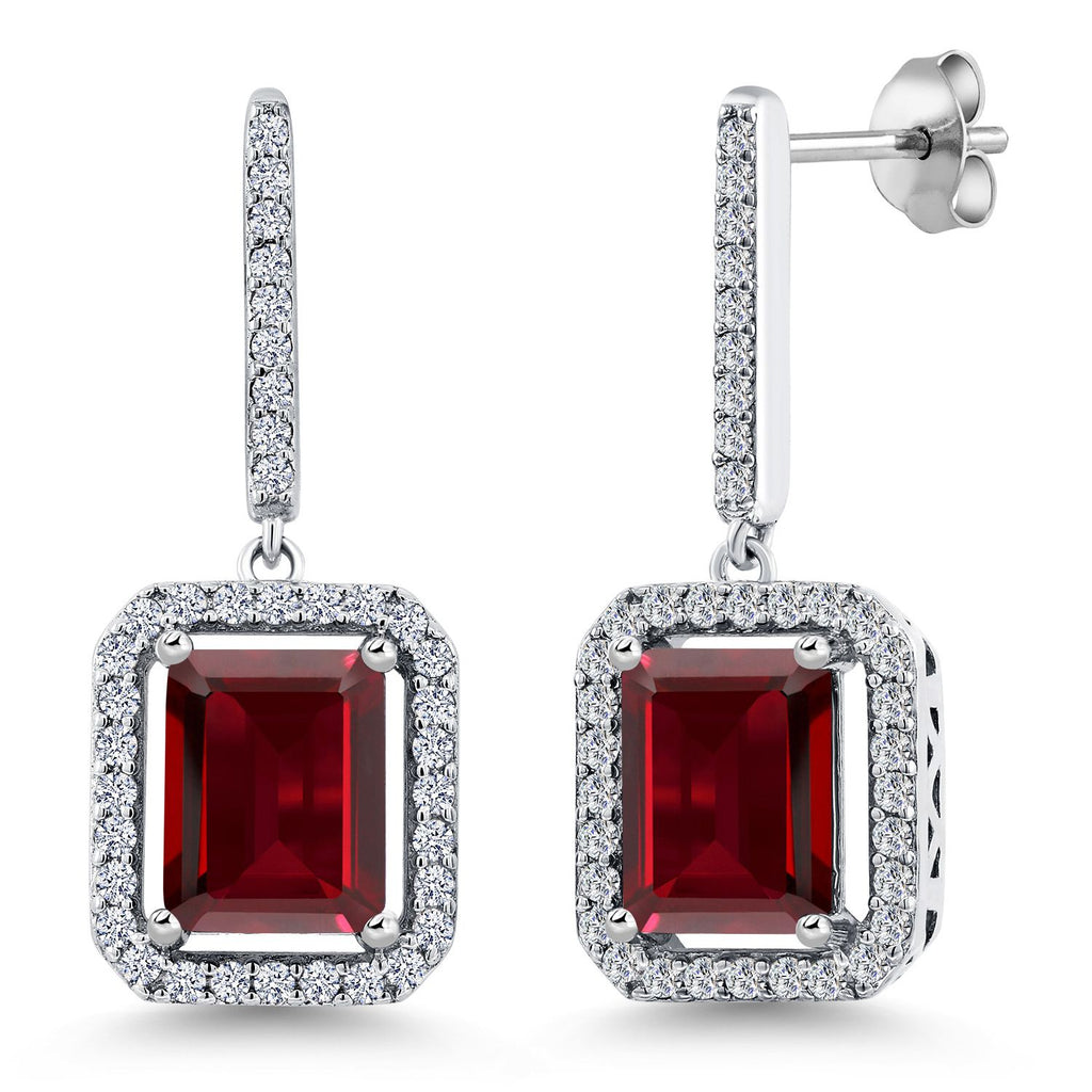 Garnet - January_Earrings in 925 Sterling Silver
