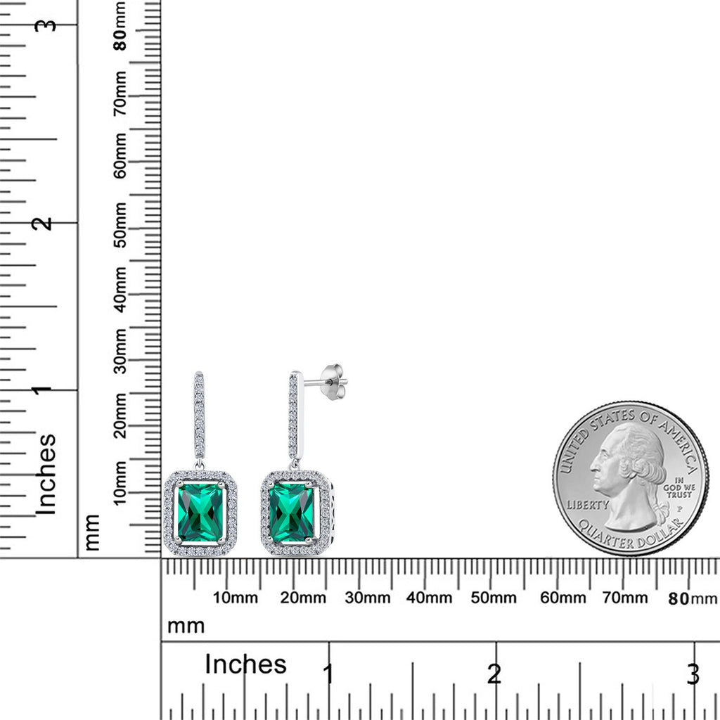 Nano Emerald - May_Earrings in 925 Sterling Silver