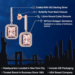 Earrings in 925 Rose Gold Plated Silver