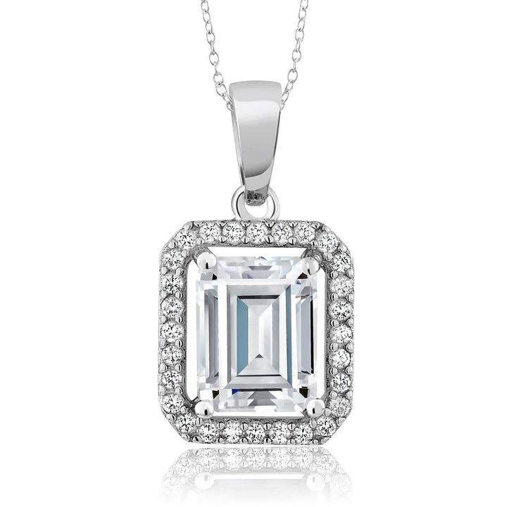 Moissanite - April_Pendant in 925 Sterling Silver