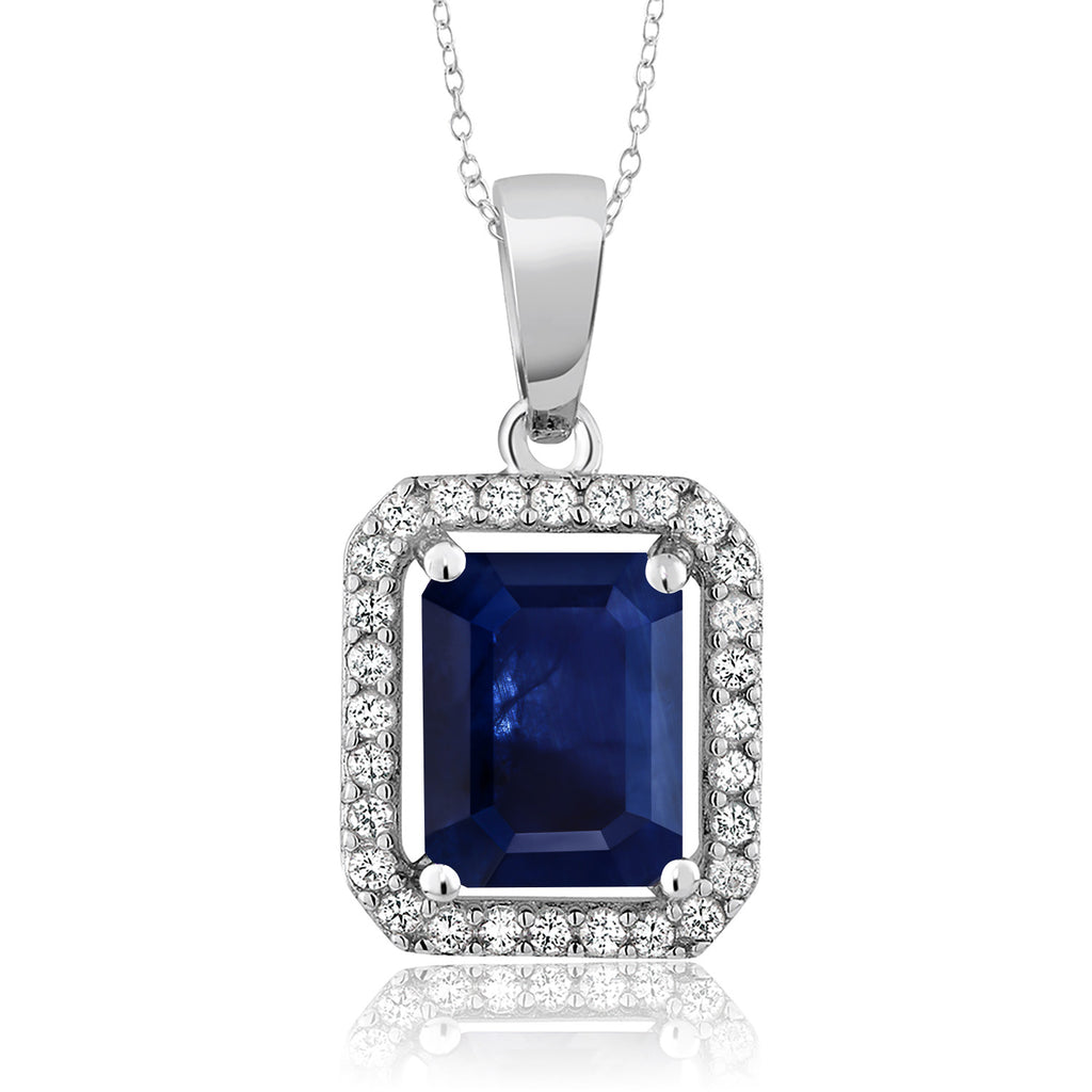 Sapphire - September_Pendant in 925 Sterling Silver