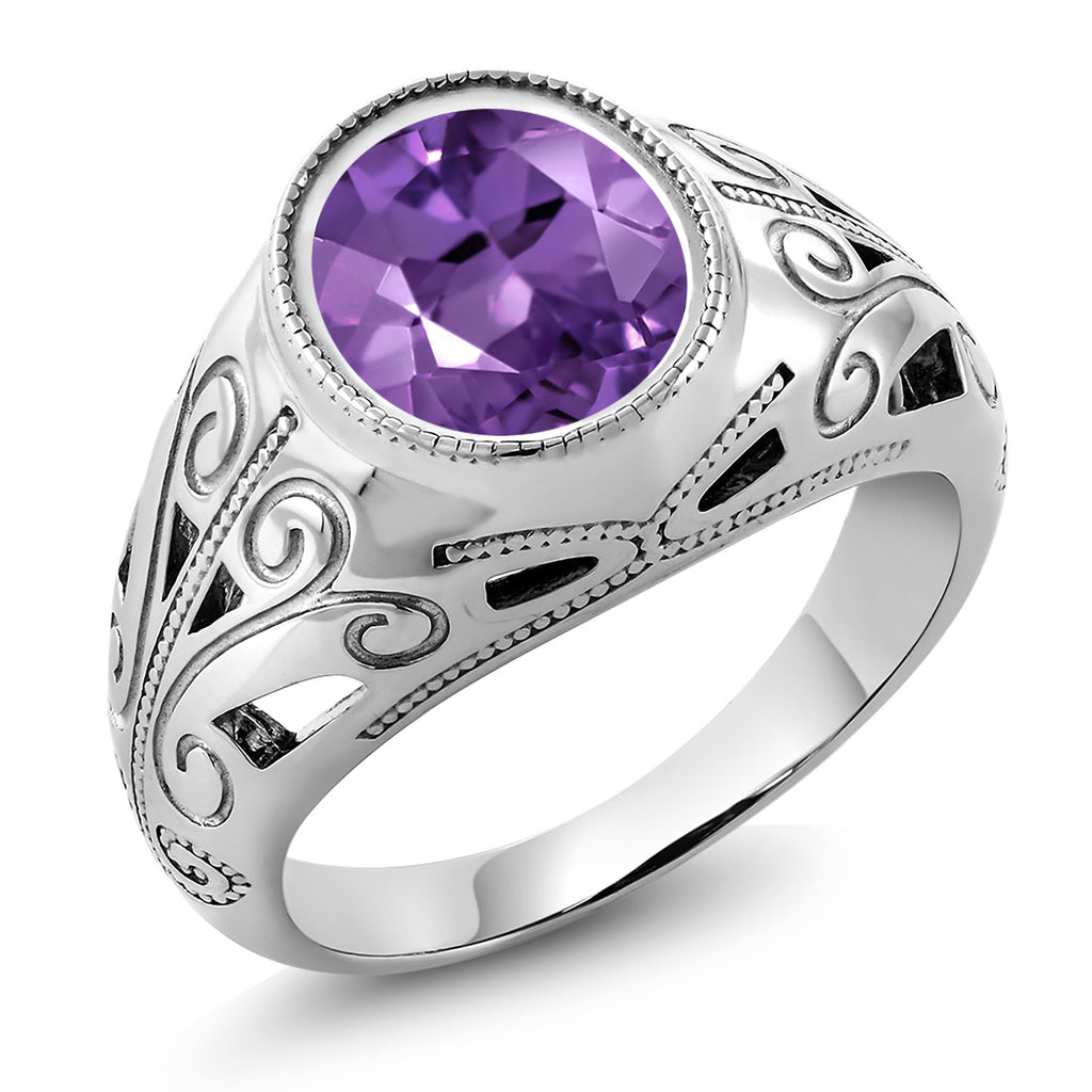 Amethyst_9_Ring in 925 Sterling Silver