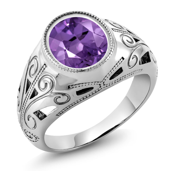Amethyst_9_Ring in 925 Sterling Silver