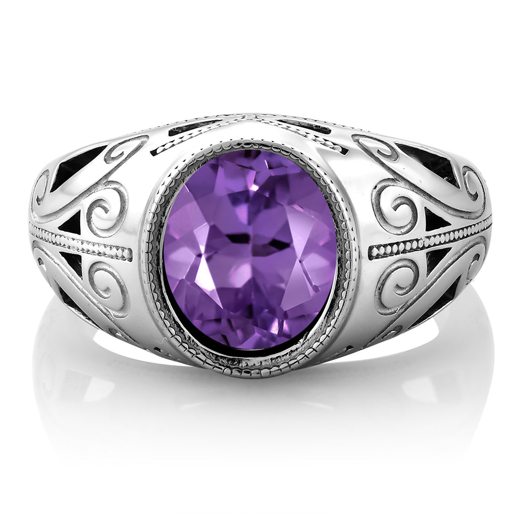 Amethyst_9_Ring in 925 Sterling Silver